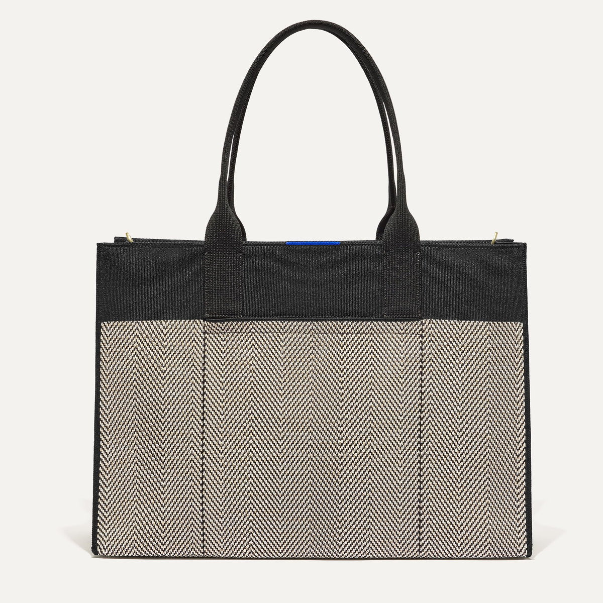 The Classic Tote - Black Herringbone
